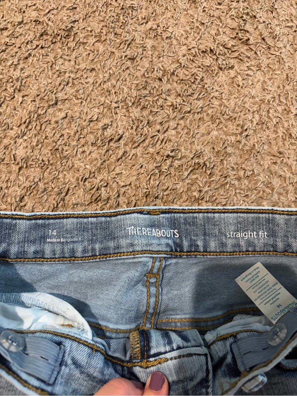 Thereabouts Boys Lot of 2 Straight & Carpenter Jeans Size 14 - Picture 2 of 4